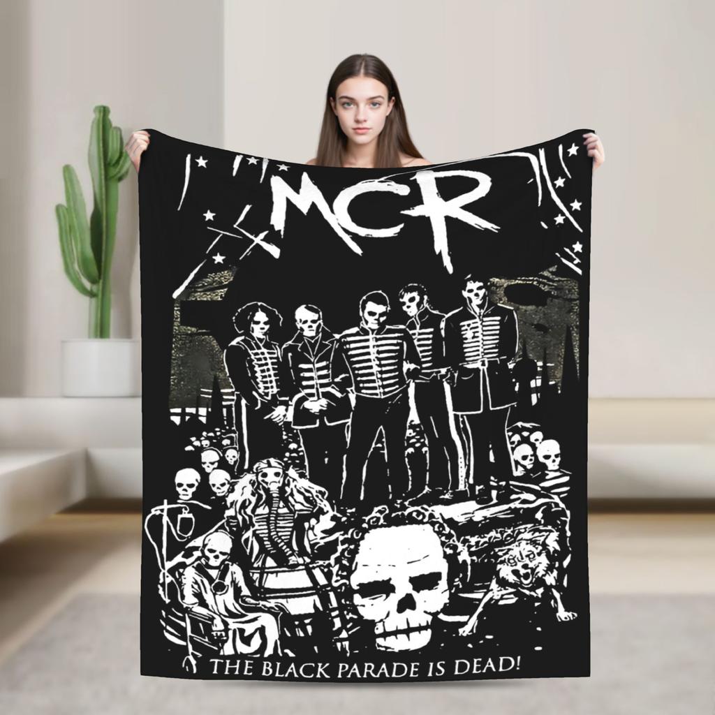 My Chemical Romance Soft Warm Blankets  Decorative Plush Throw Blanket Funny Couch Chair Flannel Bedspread Sofa Bed Cover