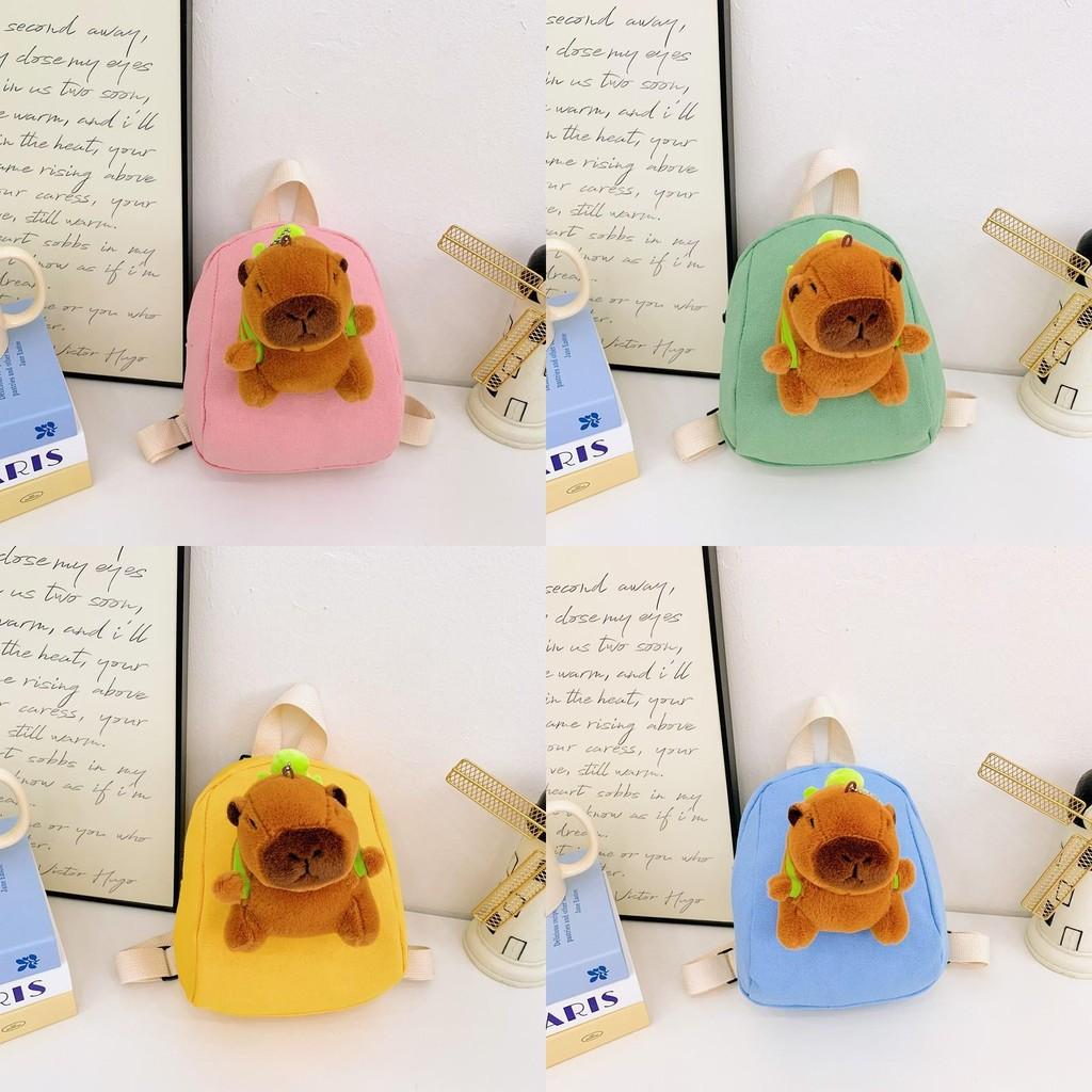Adorable Mini Capybara Backpack For Kids Breathable Canvas Cute Design For Preschoolers