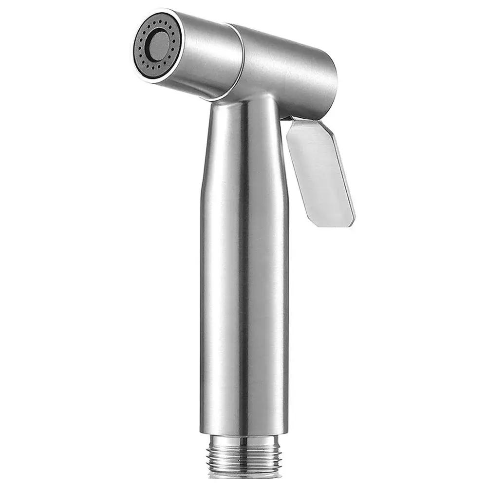 Stainless Steel Toilet Bidet Sprayer Handheld G1/2 Interface High Pressure Sprayer Hand Bidet Faucet Bathroom Toilet Accessories
