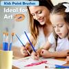 Set de Pinceaux de Peinture Art Rond Plat Poils en Nylon Pinceau à Peinture Huile Acrylique Aquarelle Pinceau Enfants/Artistes/Débutants/Étudiants