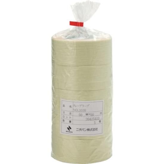 

Nichiban Masking Crepe Tape 50mm x 50m Tape, 3310-50, (5 rolls) 3310H-50 кремовый