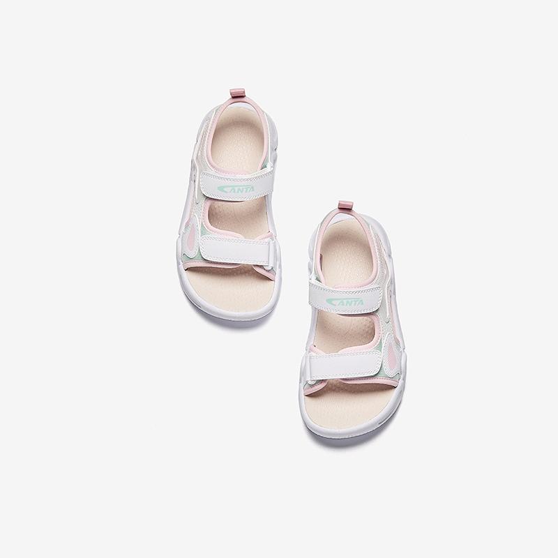 Anta Comfortable Versatile Breathable Kids Sandals Kids Sandals White Pink Green A322429910-2