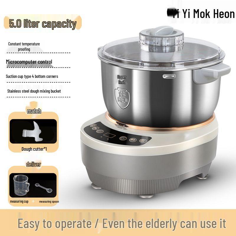 Smart Electric Noodle Maker & Dough Mixer - Automatic Stainless Steel Kneading & Mixing Machine for Home Use Chef Master Silent Model