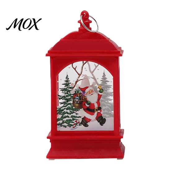 Exquisite Gift for Friends Vintage Christmas Lantern Night Light, Rectangular Glowing Tabletop Decor Storytelling Scene Light Mantel Party, Flameless
