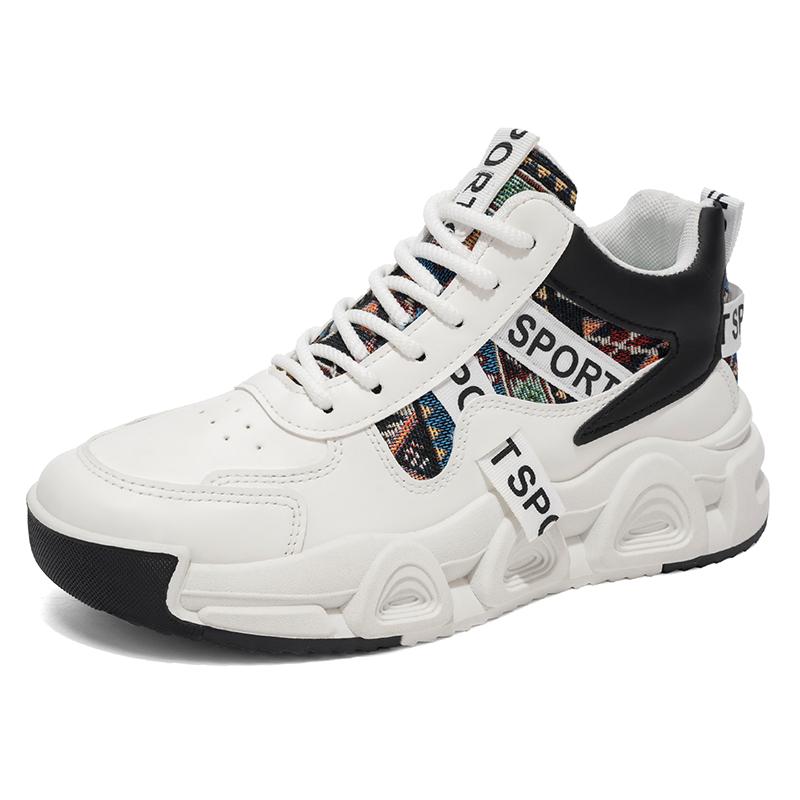 

High Top Comfortable Breathable Man Running Shoes Spring New Men Sports Sneakers Fashion Non-Slip Outdoor Skateboard Canvas 44 чёрный