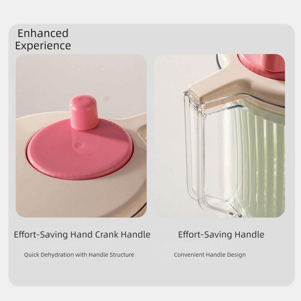 Drain and Spin Dryer Vegetable Dehydrator Multi-Use Fruit  Manual Spin Basket  Baking Preparation