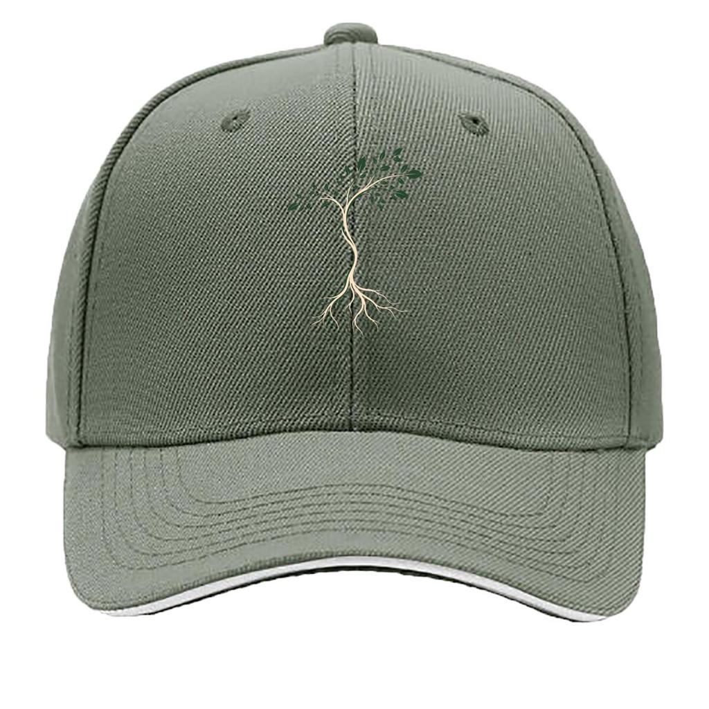 Minimal Botanical Roots Line Art Hip Hop hat Fashion Outdoor Sports Sandwich Baseball Cap