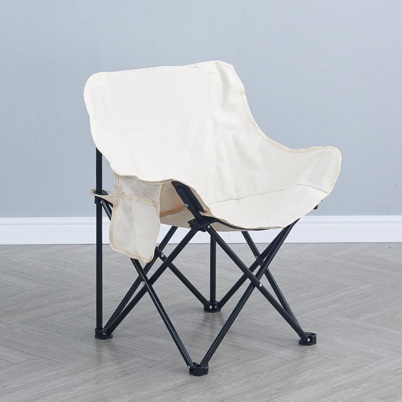 

Moon chair outdoor camping small moon chair folding table 50 cm fishing chair stall barbecue backrest folding chair 43*43*69 білий