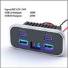 Travel Charging Black 4-Port USB Socket Charger For RV Marine USB Charger Comprehensive Safety Features For RVs