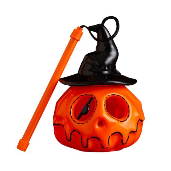

Handheld Plastic Pumpkin Lantern Halloween Light-up Pumpkin Lamp Battery Operated Lighted Pumpkin with Witch Hat for Outdoor Haunted House чёрный