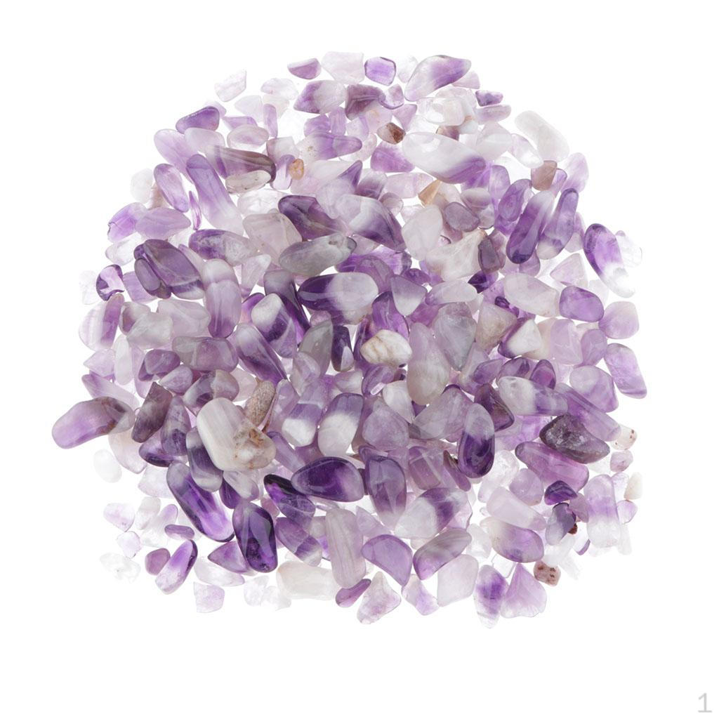 

Crystal Pieces Irregular Shaped Aquarium Garden Decoration 100g Purple 5-12mm