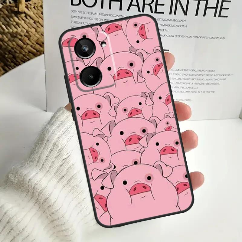 Cartoon Pig Case For Realme 9 10 11 12 Pro Plus GT5 GT Neo5 C21Y C25s C30 C31 C33 C35 C51 C53 C55 C67