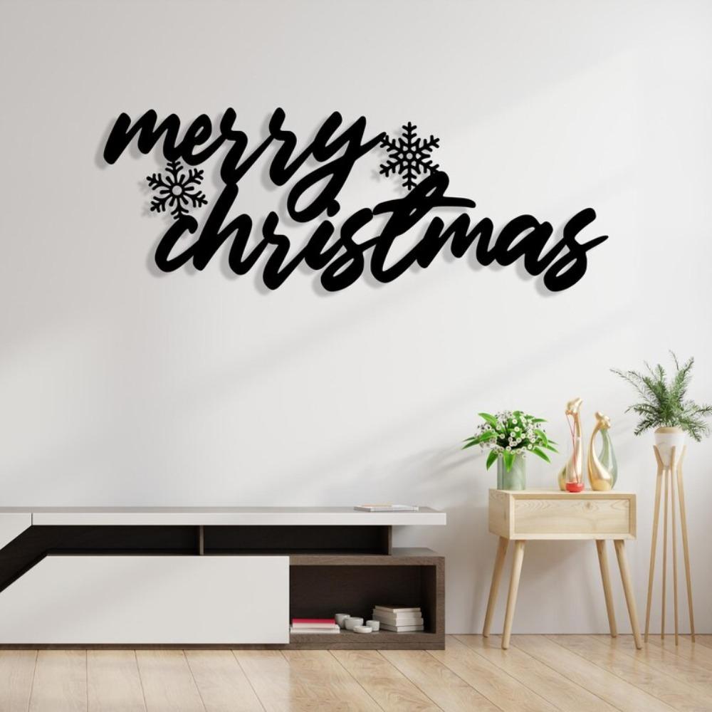 3D Merry Christmas Metal Wall Art Home Decor