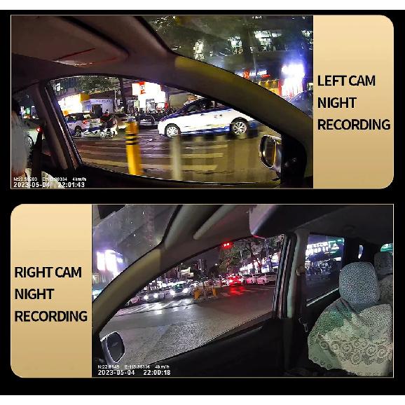 1080P WiFi DashCam Car DVR with 3/4 Lens 360°Auto Black Box Night Vision 24H Parking Monitor Video Recorder for Vehicle Security