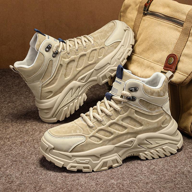 Fashion Men Hiking Shoes Mountain Desert Climbing Shoes Classic Sneakers Outside Comfortable Shoe Male Trekking Footwear Casual Boots 44