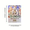 1pc 2026 Ugly Medieval Cats Calendar - Vintage Gothic Hanging Wall Calendar - Home Office Decor - Birthday Gift for Cat Lovers