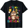 Its My 8th Birthday Funny Otter Lover Kids Birthday Otter T-Shirt