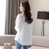 Lace Lace Lapel White Shirt Women's Long-sleeved Spring Shirt Chic and Beautiful Temperament Pure Cotton Top