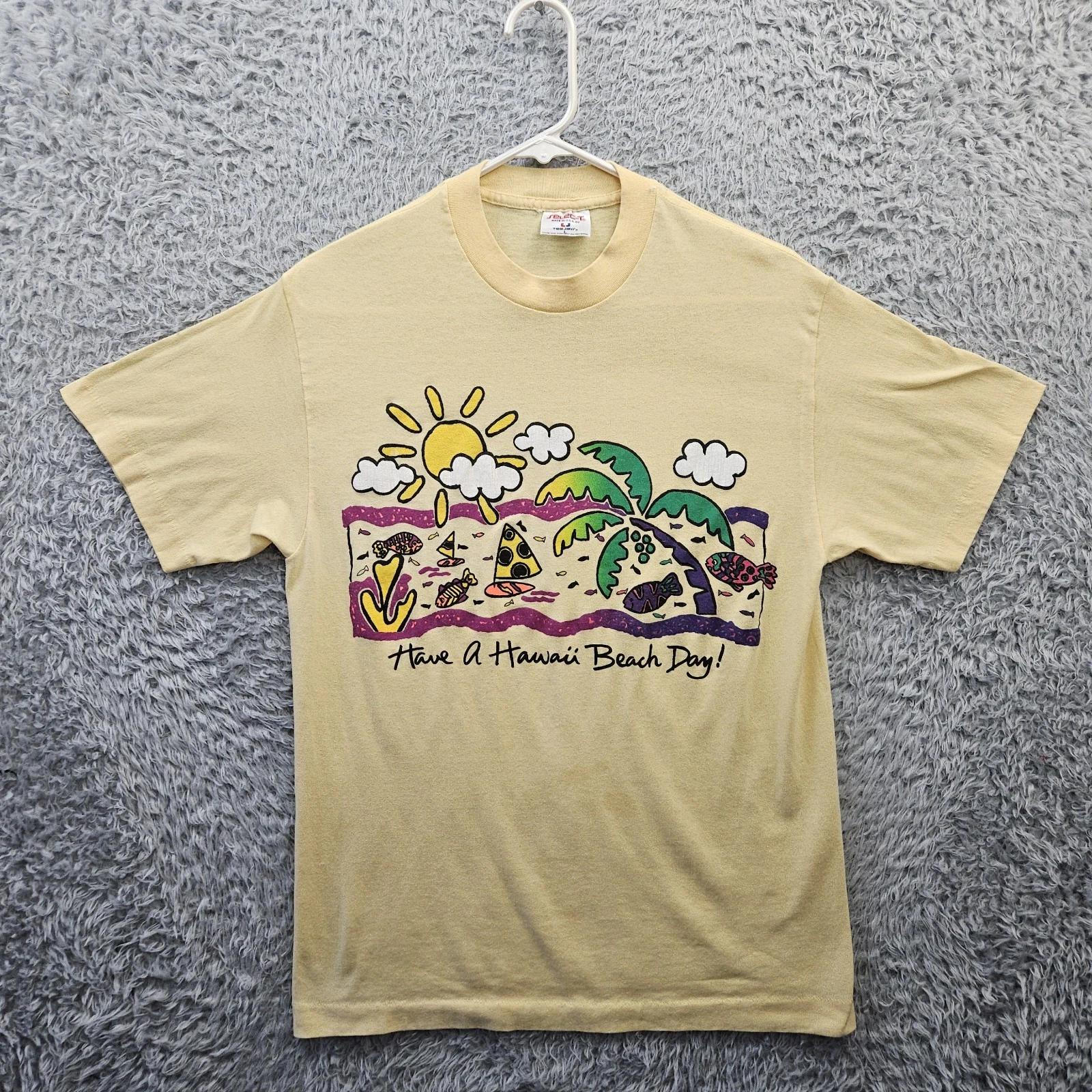 

Винтажная Гавайская Футболка Размер L (Подходит как S/M) 70-е: День на пляже Гавайев L