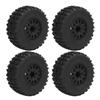 4 Pcs 1/10 RC Wheels 110mm Diameter 45mm Width 12mm Connector Rubber Plastic RC Short Course Trucks 