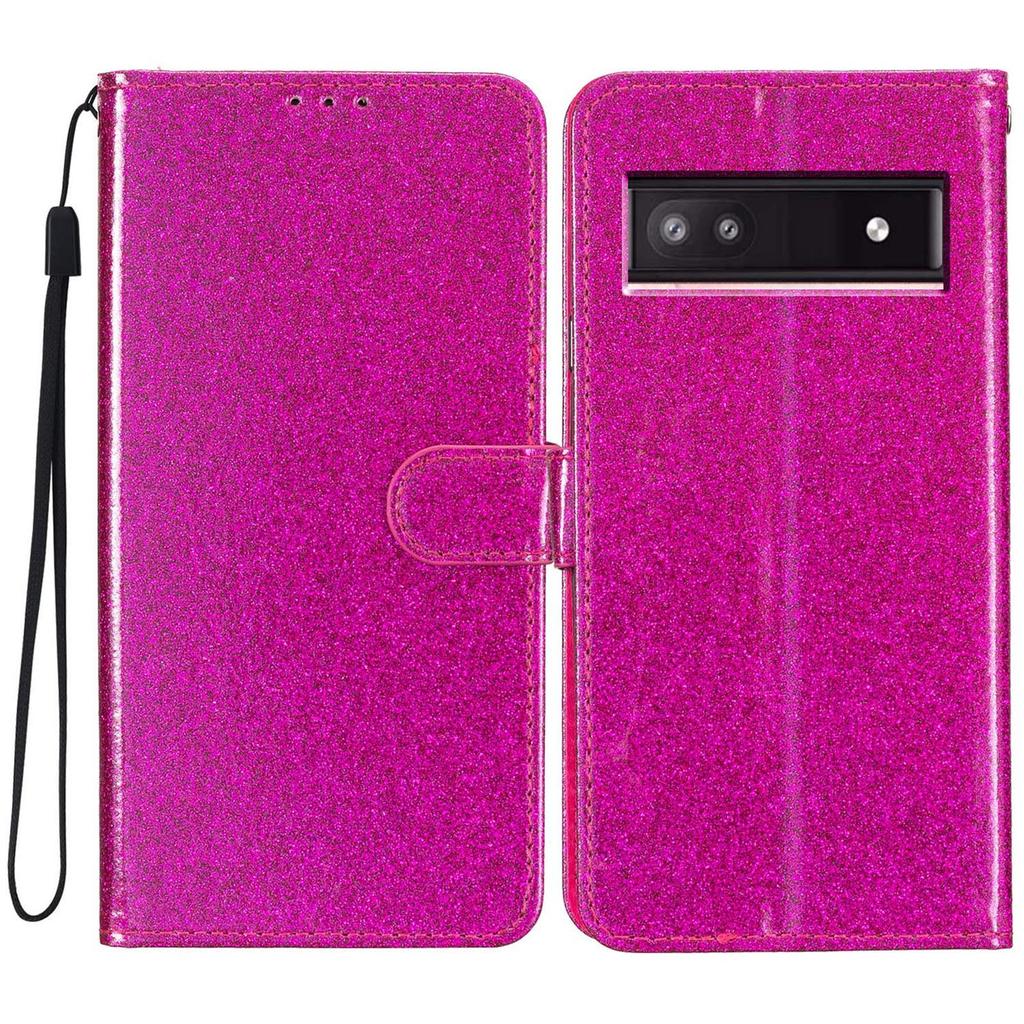 For Google Pixel 9a Wallet Case Glitter Anti-Scratch Leather Phone Cover Stand