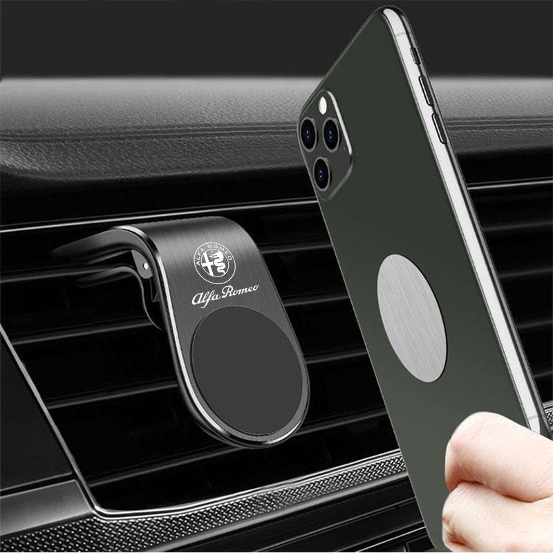 HTGF6 Magnetic Car Phone Holder Air Vent Mount Cellphone GPS Support For Alfa Romeo giulietta 159 mito giulia stelvio 147 Accessories