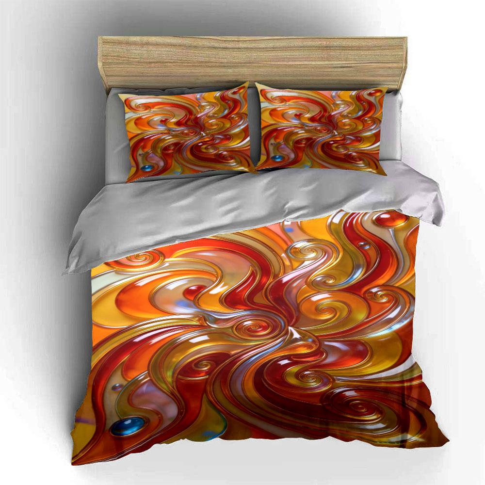 Swirling abstract colorful patterns. Bedding sets Duvet cover sets Duvet covers Pillowcases(1 * Duvet Cover 2 * Pillowcases without duvet insert)