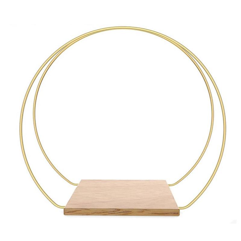 Metal Garland Wood Base Wedding Party Table Ornaments Diy Decoration Wreath