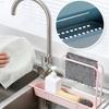 Úložný regál na dřez Držák na ručníky Rozšiřitelný Teleskopický design Větrání Odvodnění Snadná instalace