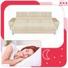 Sofa 3 Seater Sofa Bed with Sofa Bed. Bosso Family Sleeping Furniture Beige Velvet