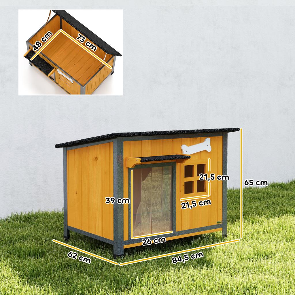 Weather-resistant outdoor dog house dog kennel with removable floor