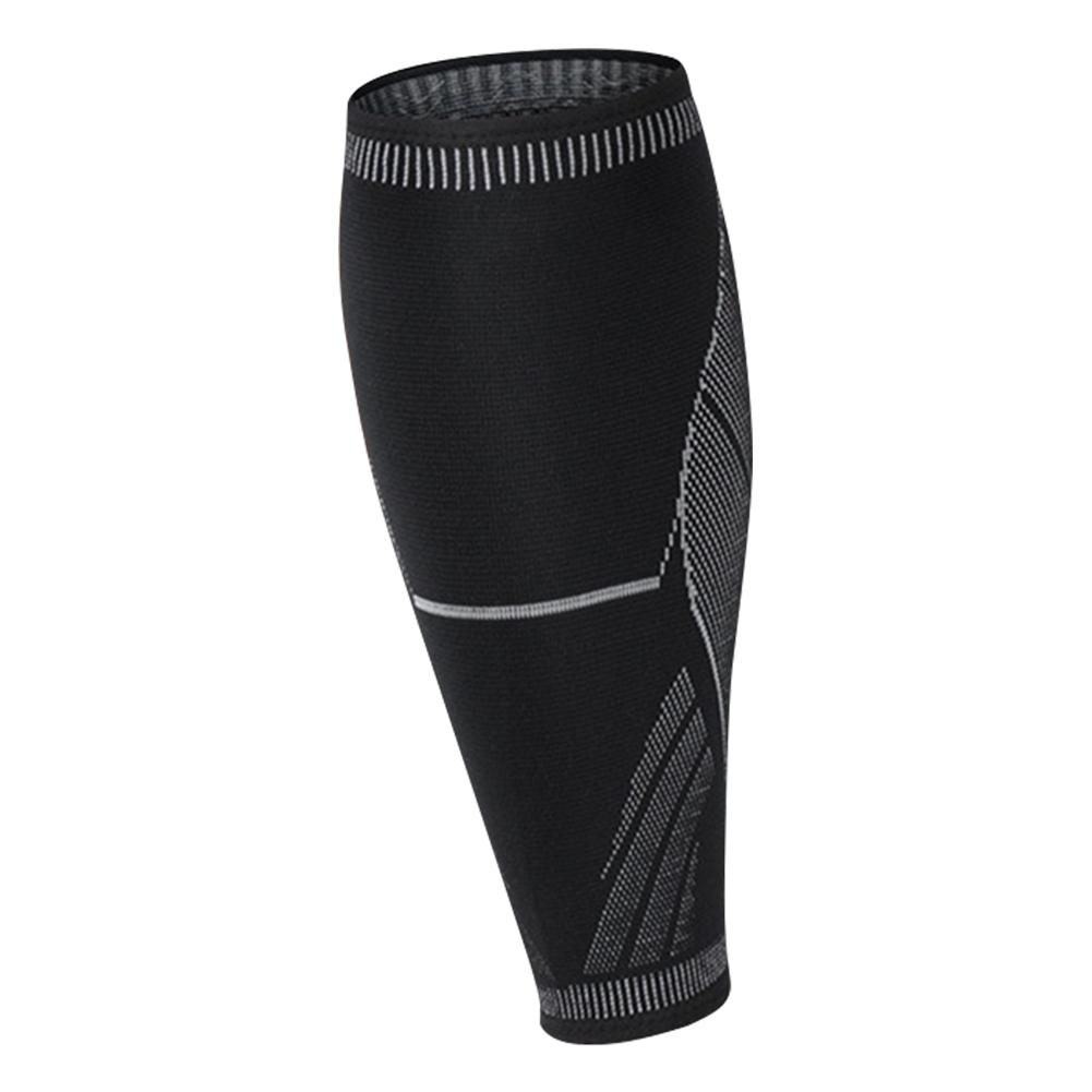 Calf Compression Sleeve Shin Splints Comfortable Shin Guards Non Slip Leg Support Sleeve for Cycling Running L чёрный
