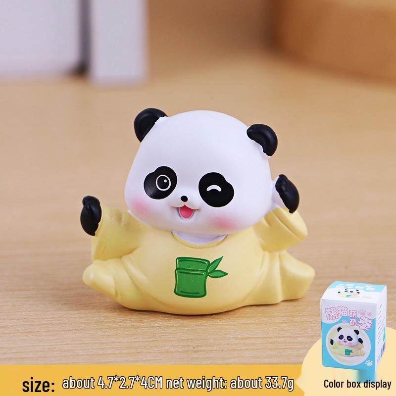 Panda Fist Mini Ornament for Desk or Car Decoration Patented