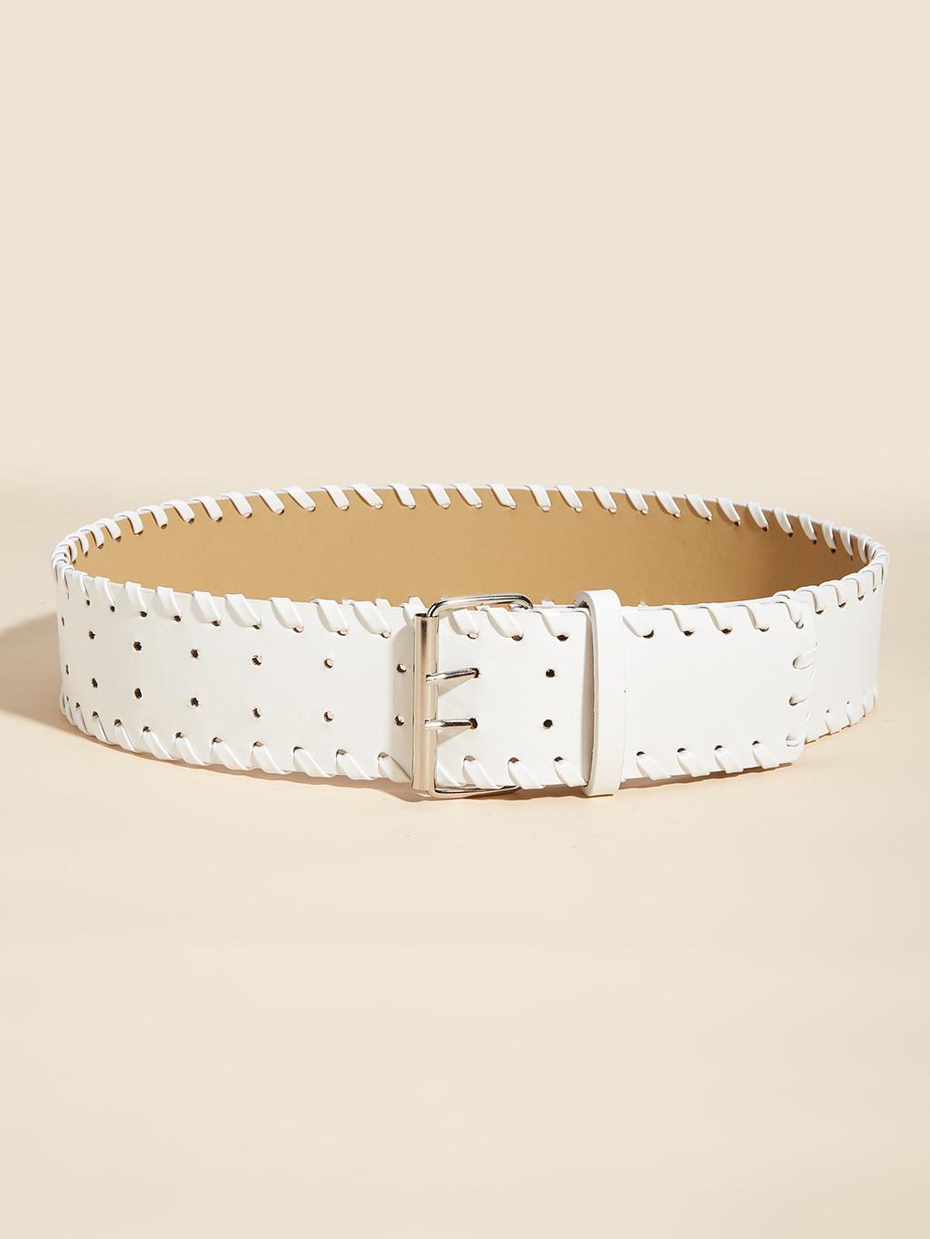 

Womens Fashion Belt With Handmade Rope Design For Casual Wear белый