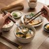 Wood Grain Handle Wooden Chopsticks Set Japanese Style Two-Piece Tableware  Student Use