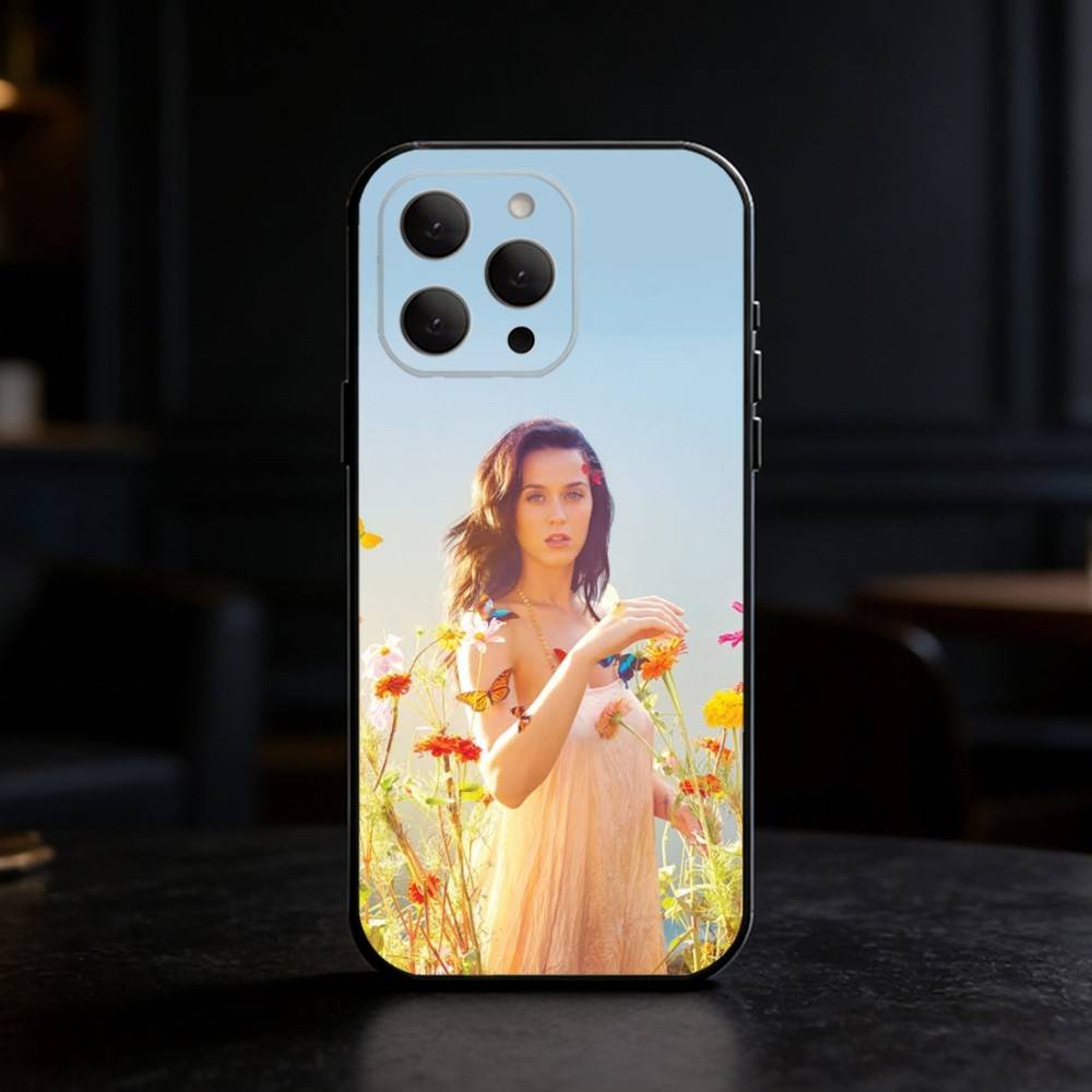 

Singer K-Katy Perry Phone Case For iPhone 17,16,15,14,13,12,11 Plus,Pro Max,SE4Soft Silicone Black Cover iPhone14
