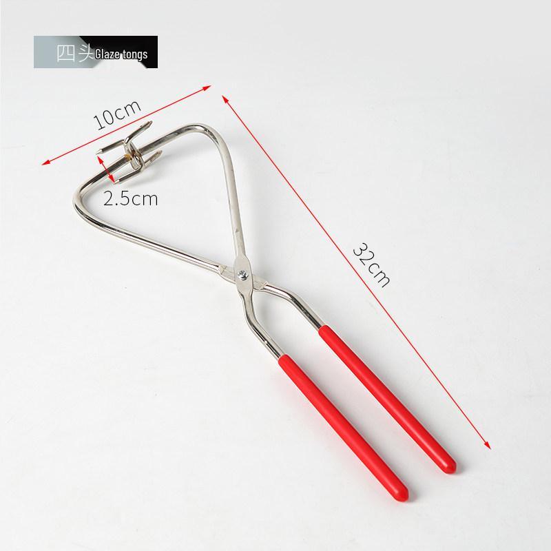 

Stainless Steel Ceramic Glazing Tongs and Clips for Dipping Cups and Plates