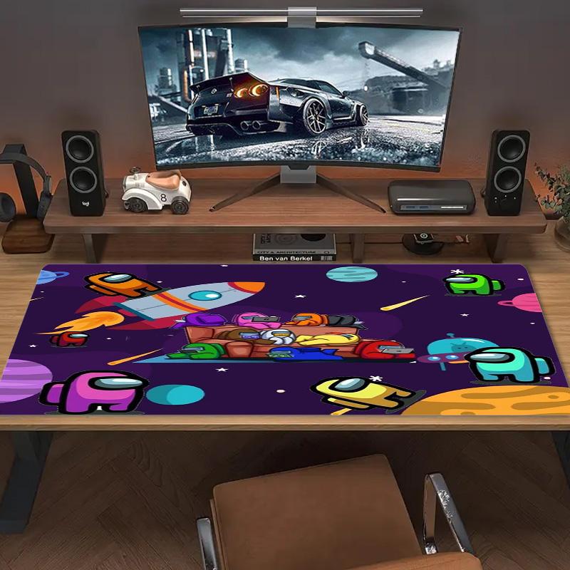 Among Us Color Mouse Pad Large Gaming Table Cushion Non-slip Laptop Tablet Big Mousepad XXL Mat Mini PC Playmat With Lock edge