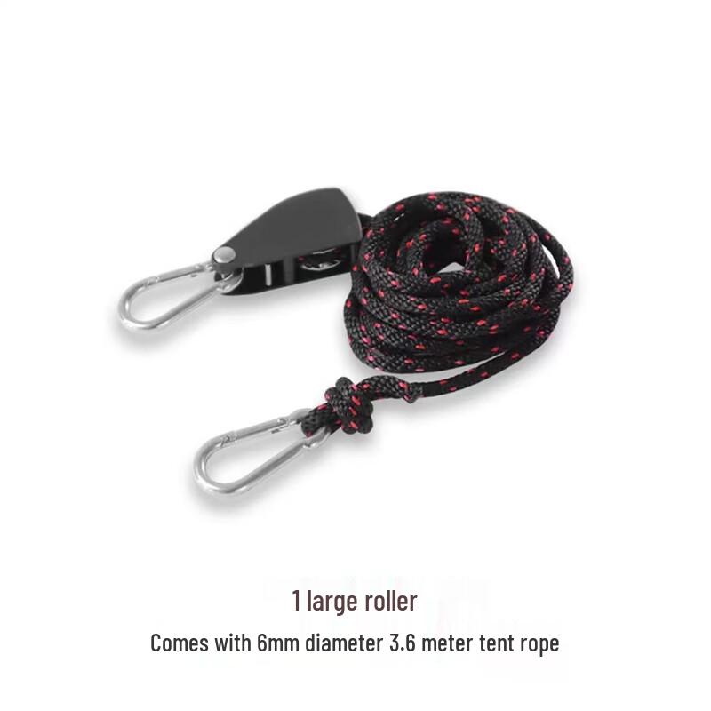 Outdoor Camping Tent Rope Tightener with Metal Pulley