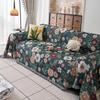 Fresh Floral Linen Sofa Throw Blanket Cover American Country Vintage One Piece All Season