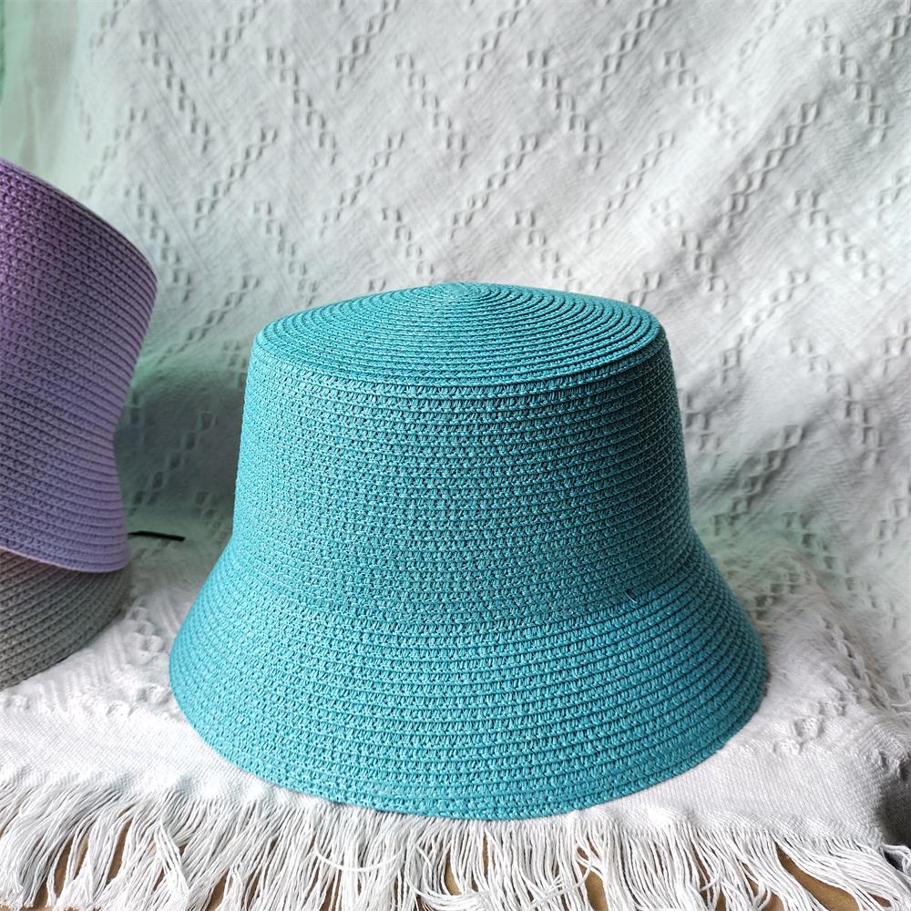 

2024 Summer Straw Hat for Women Men Fashion Chain Accessories Bucket Hat Beach Hat UV Resistant Sunshade Hat 56-58cm