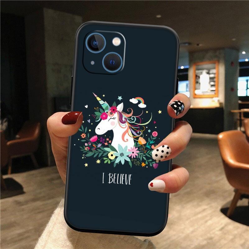 IK21 Cartoon Unicorn Phone Case for OPPO A40 A60 A80 A15 A16 A16K A12 A17 A17K A54 A54S A53 A53S A55 A56 A57 A98 F23
