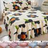 1PC Bed Skirt Cartoon Style Bed Cover Ruffled Bedsheet Falda De Cama Quilted Mattress Covers Lace Bedspread (No Pillowcase)