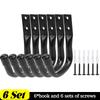 12/2pcs Garage Wall Hooks Heavy Duty J Hook Metal Hanging Wall Mount Storage Rack for Garden Hose Ladders Bike Ski Utility Tools