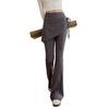 Women's Anti-Light Leakage High-Waisted Butt-Lifting Yoga Pants, Fake Two-Piece Culottes, Slight Flare, Perfect for Spring & Autumn Pilates Fitness.