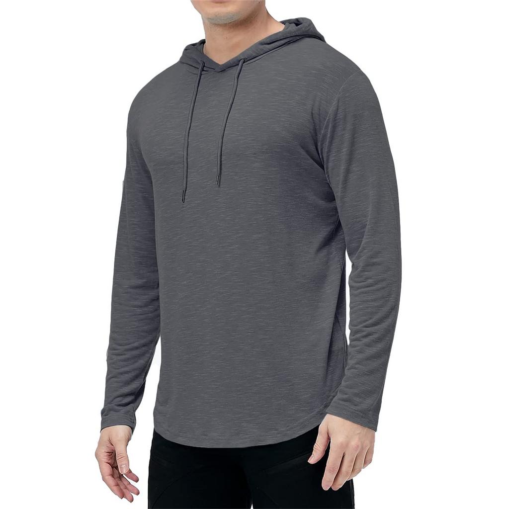 Herren Casual Kapuzenmantel Einfarbig Langärmlig Sportlicher Hoodie