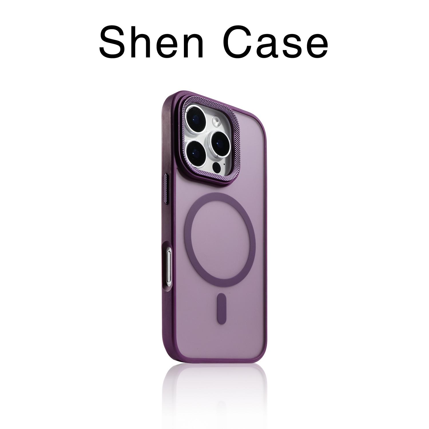 

Applicable To IPhone17promax Drill Pattern Lens Magnetic Suction Phone Case Apple 16 Skin Matte 15 Protective Cover 14 iPhone 12 PROMAX