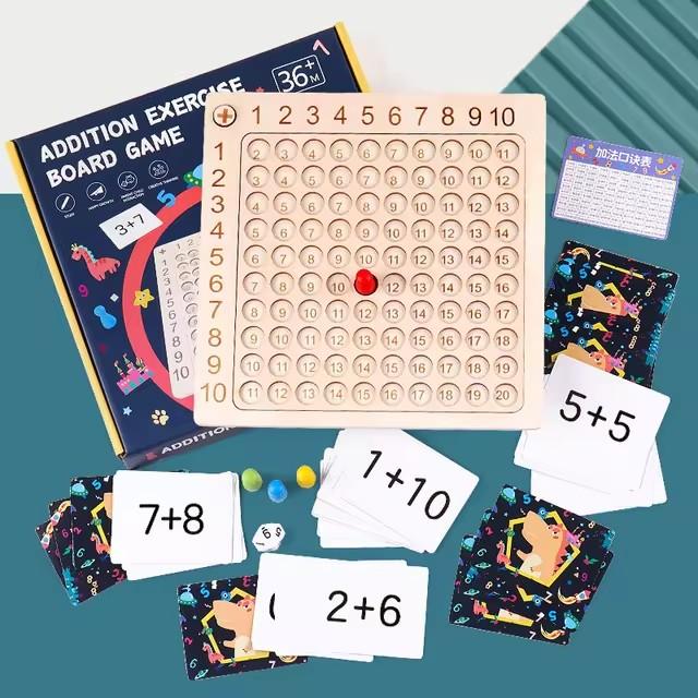 Dětská Montessori 99 Násobilka Stolní Hra Matematické Dřevěné Hračky Děti Učení Vzdělávací logické Myšlení Puzzle Vzdělávací Hračka