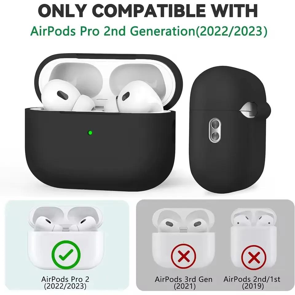 For Airpods pro 2 case Cover with Cleaner Pen Kit Soft Silicone Protective Case for Apple Airpods pro 2nd/1st case Generation