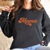 Толстовка Mama Retro Mom Hoodie Mama Пуловер з круглим вирізом Жіночі світшоти з довгим рукавом Подарунок на День матері Подарунки для нової мами Повсякденні топи унісекс